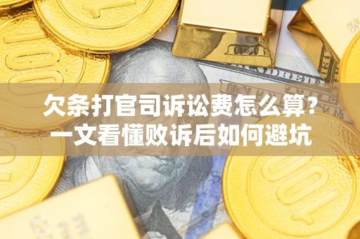 北京欠条打官司诉讼费怎么算？一文看懂败诉后如何避坑